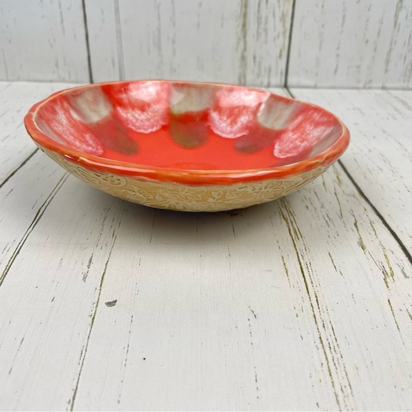 Studio Pottery Glazed Bowl with Raised Stamped Bottom & Artist Initials‎ Stamp - Picture 1 of 6